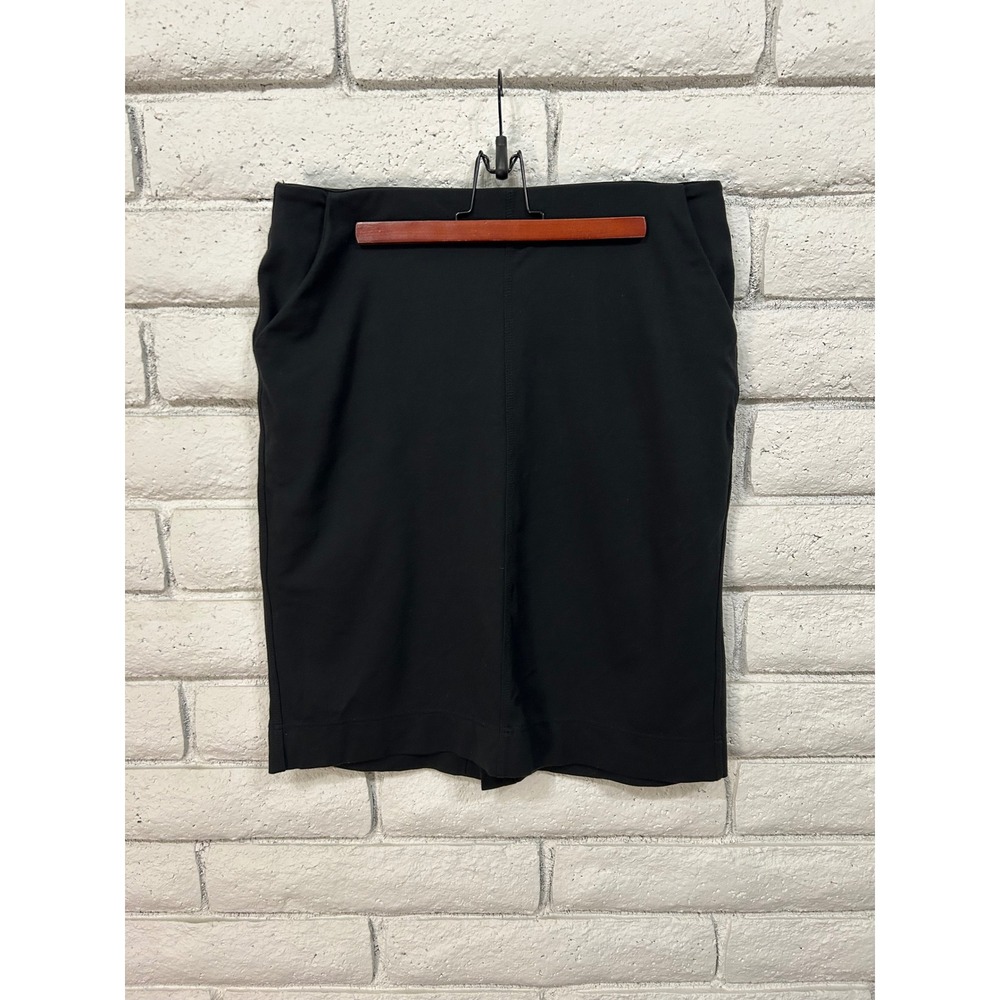 Lee Womens Black Ponte Knit Pencil Skirt Pull On Stretch Workwear Size Large